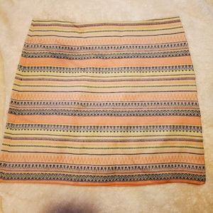 Multi-Color Aztec Print Skirt